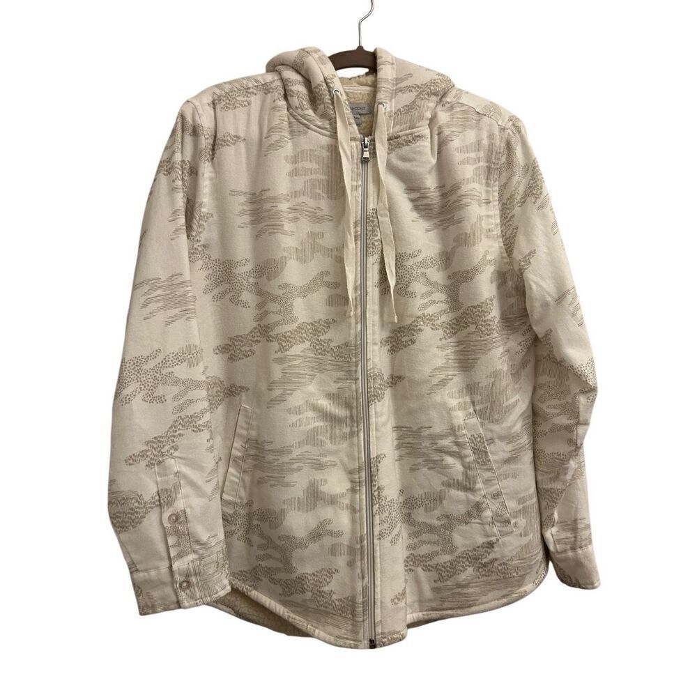 Ocean+Coast Sherpa-Lined Flannel Shacket camouflage size S
